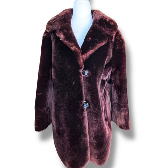 Vintage 1950s Dark Brown Mink Fur Coat Satin Lined Mid Century Luxe Evening - Picture 12 of 12